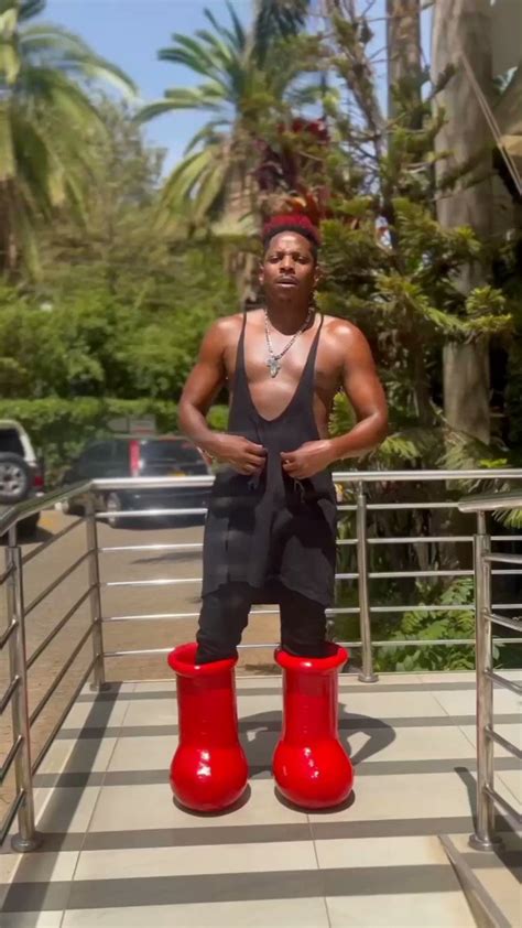 NAIROBI GOSSIP CLUB On Twitter Eric Omondi Rocking MSCHF Big Red Boots