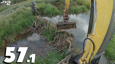 Beaver Dam Removal With Excavator No 57 1 Cabin View Big Amount Of