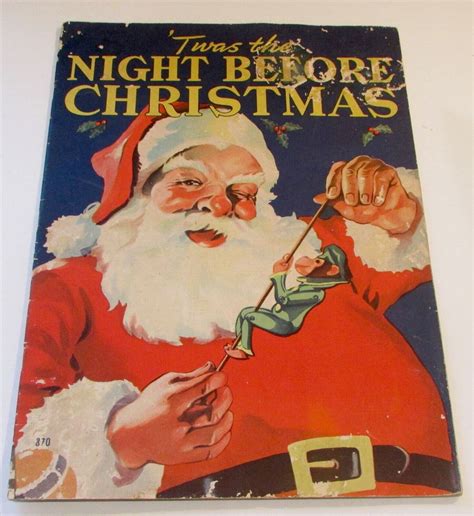 Twas The Night Before Christmas Whitman Softcover Book Santa House