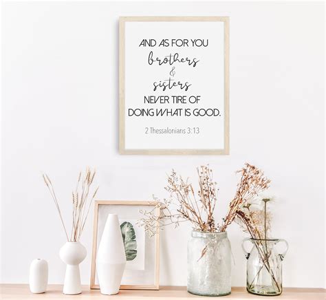 2 Thessalonians 3 13 And As For You Bible Verse Printable Etsy Uk