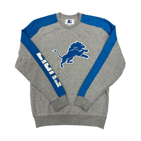 Detroit Lions Men's Stadium Fleece Crew - Vintage Detroit Collection