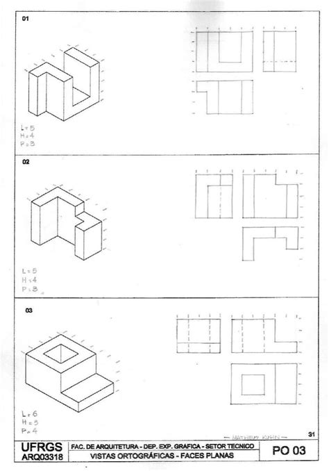 Desenho Tecnico Vistas Exercicios Resolvidos Braincp