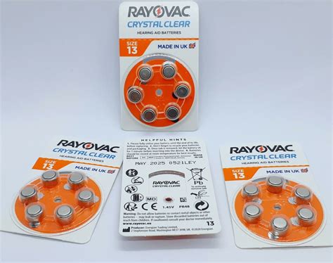 Rayovac Crystal Clear Hearing Aid Batteries X Size Pr V