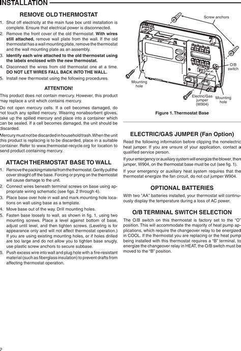 White Rodgers 1F89 211 80 Series Heat Pump Thermostat Installation And ...