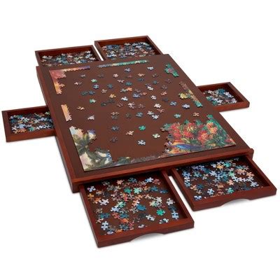 Jumbl 23 X 31 Jigsaw Puzzle Board Portable Table With 4 Drawers Target