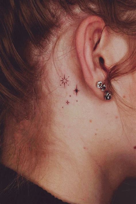 Small Star Tattoo Behind The Ear Star Tattoos Behind Ear Tattoos Small Star Tattoos