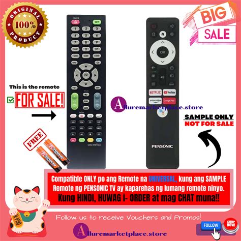 Universal Remote Control For Pensonic Smart Tv Ftv Ftv Ftv