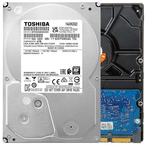 TOSHIBA DT02-V 6TB 3.5" 128MB DT02ABA600V HDD Hard Disk Drive