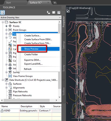 How To Preview Civil 3d Objects In The Toolspace Civil 3d 2019