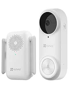 EZVIZ 2K Video Doorbell Battery Powered Wireless Kit With Chime 3MP