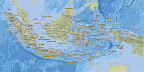 Peta Topografi Indonesia Relief Bumi Dan Geografi Nusantara Gambar