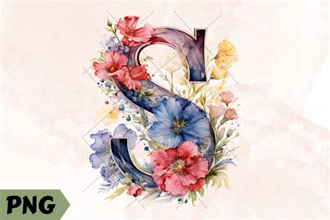 Floral Letter S Graphic by ShaneyArt Lane · Creative Fabrica