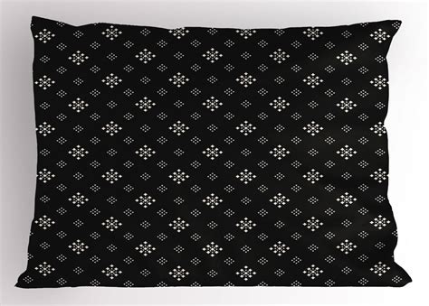 Ambesonne Black And White Pillow Sham Diamond Shapes Art 26 X 20