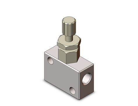 Smc Pneumatics Air Flow Control Valve In Line Mnpt X Fnpt Off