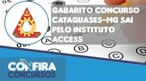 Gabarito Concurso Cataguases Mg Sai Pelo Instituto Access