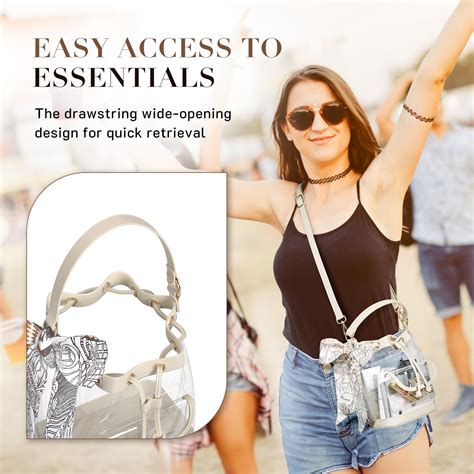 Snapklik.com : Clear Bag For Stadium Approved, Clear Crossbody Bucket