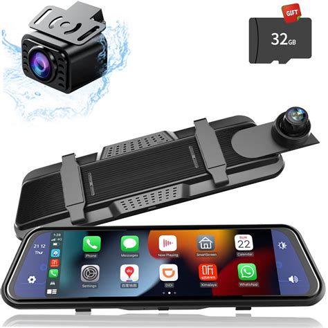 Buy Mirror Dash Cam Wireless CarPlay & Wireless Android Auto, Dash Cam ...