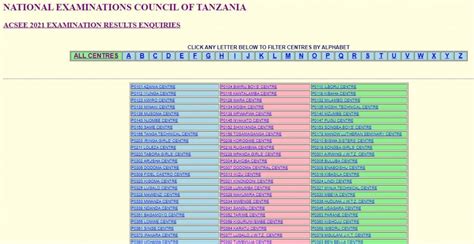 ACSEE 2021 EXAMINATION RESULTS ENQUIRIES (Form 6 Matokeo kidato cha sita 2021/2022)