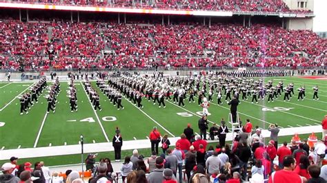 Ohio State University Marching Band Pregame Ramp To Script Ohio Vs Psu