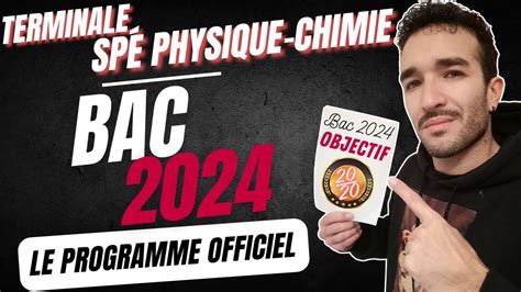 Bac Terminale Sp Physique Chimie Programme Officiel Des