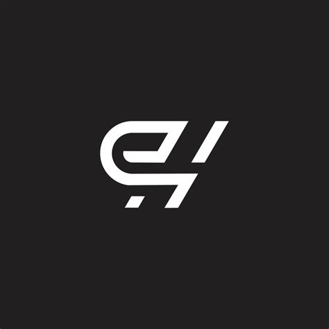 letter eh simple linear geometric design vector  vector art