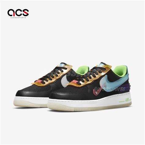 Nike 休閒鞋 Air Force 1 07 Lv8 男女鞋 電競主題 夜光底 可搭配膠片 情侶款 黑 彩 Do7085 011 休閒鞋 Yahoo奇摩購物中心