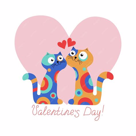 Premium Vector | Cats heart