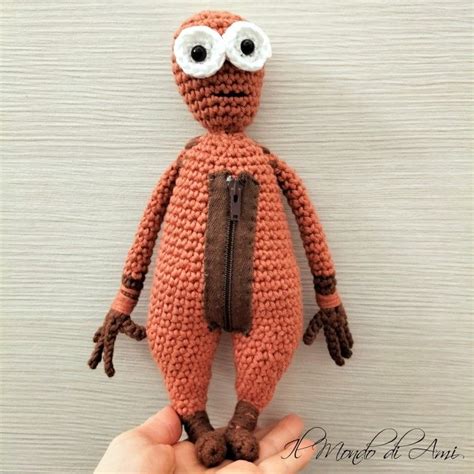 9 9 Pupazzo Puppet Amigurumi Handmade Crochet Fattoamano