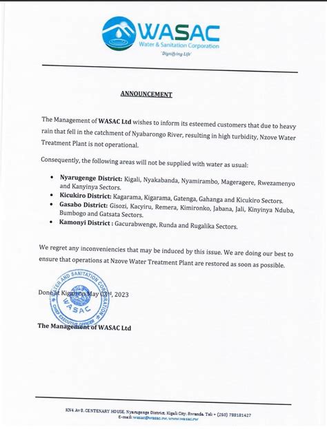 Water And Sanitation Corporation Ltd Rwanda On Twitter