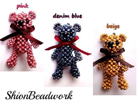 Beaded Teddy Bear Barnard Beading Pattern 3d Bead Tutorial Pdf Etsy