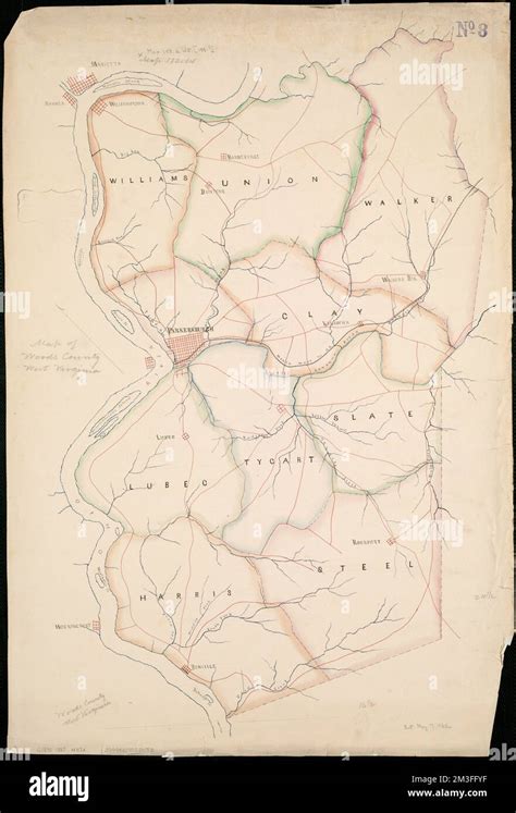 Map of Woods County, West Virginia , Wood County W. Va., Maps Norman B ...