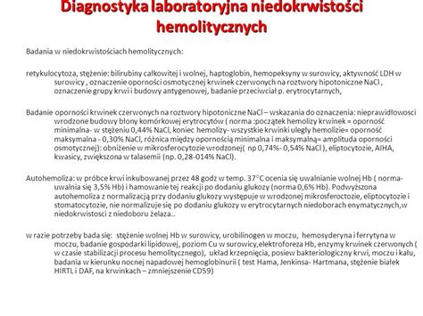 Niedokrwisto Ci Podzia Diagnostyka Leczenie Ppt Video Online Pobierz