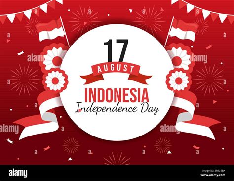 Indonesia Independence Day Vector Illustration On August With