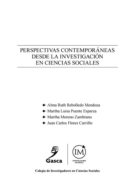 Perspectivas contemporáneas desde la investigación en ciencias sociales