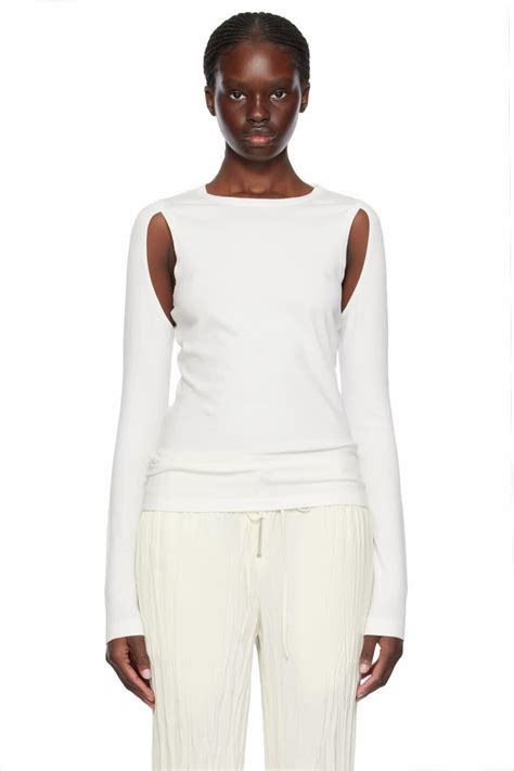 Helmut Lang White Cutout Sweater Helmut Lang