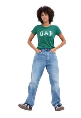 GAP Polera Logo Brillante Manga Corta Verde GAP Falabella