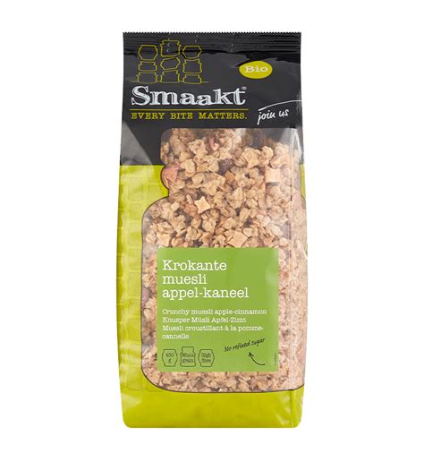 Smaakt Krokante Muesli Appel Kaneel Foodshop Bio