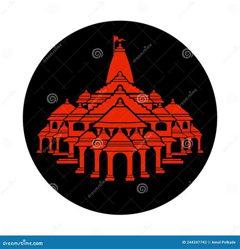 Lord Ram Temple Vector Icon. Ram Mandir Icon Stock Vector ...