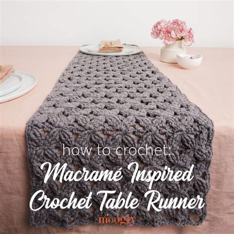 Macramé Inspired Crochet Table Runner Pattern and Tutorial