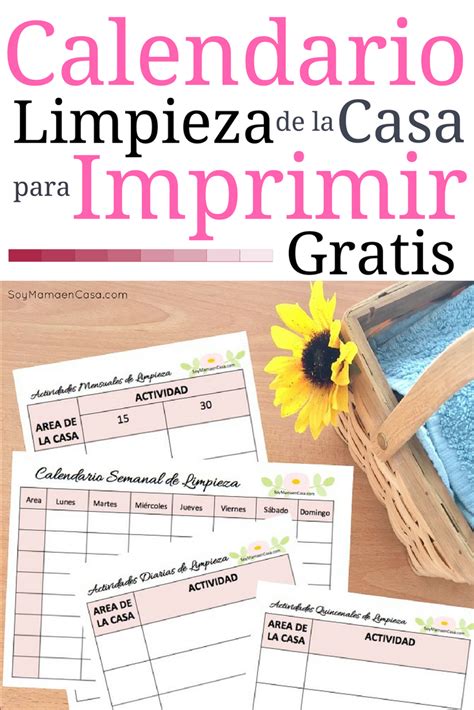 Este Es Un Calendario Semanal Para Limpiar La Casa Que Puedes Imprimir