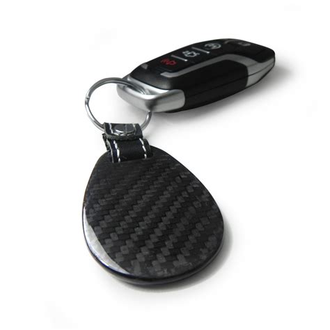 Gmc At4 Black Real Carbon Fiber Large Tear Drop Key Chain Car Beyond