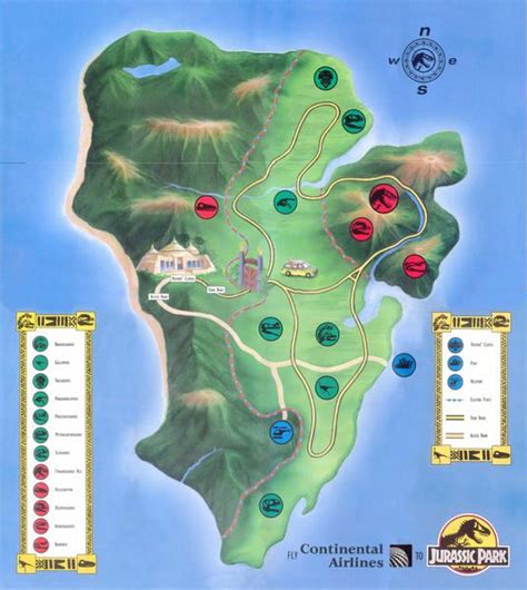 Jurassic Park Map Jurassic Park Jurassic Park 1993 Jurassic Park World