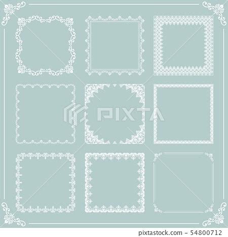 Vintage Set Of Vector Square Elements Stock Illustration 54800712