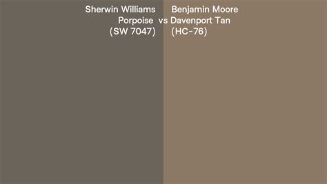 Sherwin Williams Porpoise Sw 7047 Vs Benjamin Moore Davenport Tan Hc