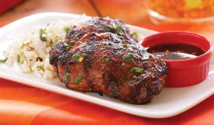 Grilled Five Spice Chicken Thighs With Soy Vinegar Sauce And Cilantro