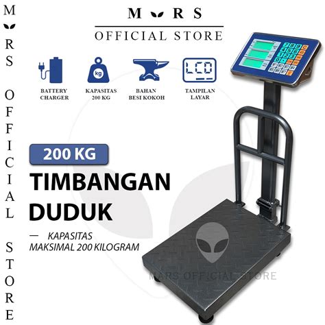 Jual TCS 200 Kg Single Display Timbangan Duduk Digital 200 Kg 1 Kg