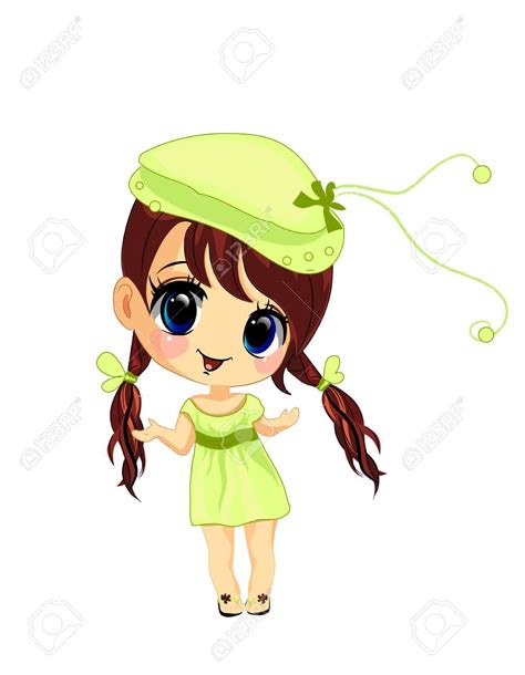 Vector Illustration D Un Petite Fille Heureuse Banque D Images