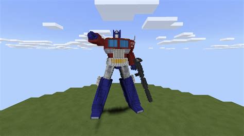 This Optimus Prime Creation In Minecraft Minecraft