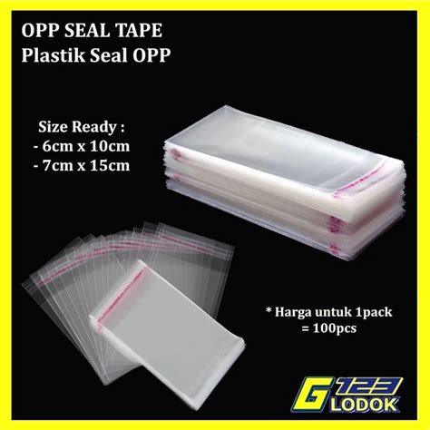 Jual Kantong Plastik Opp Seal Atas Lem Perekat Kemasan Bening 6x10 7x15