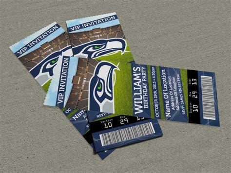 Seattle Seahawks Birthday Party Event Ticket By Maplesyrupdesign 9 00 Seahawks Party